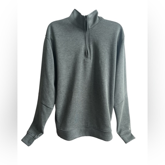 Kenneth Cole Active Quarter Zip Pullover Charcoal Size Medium - Picture 1 of 5